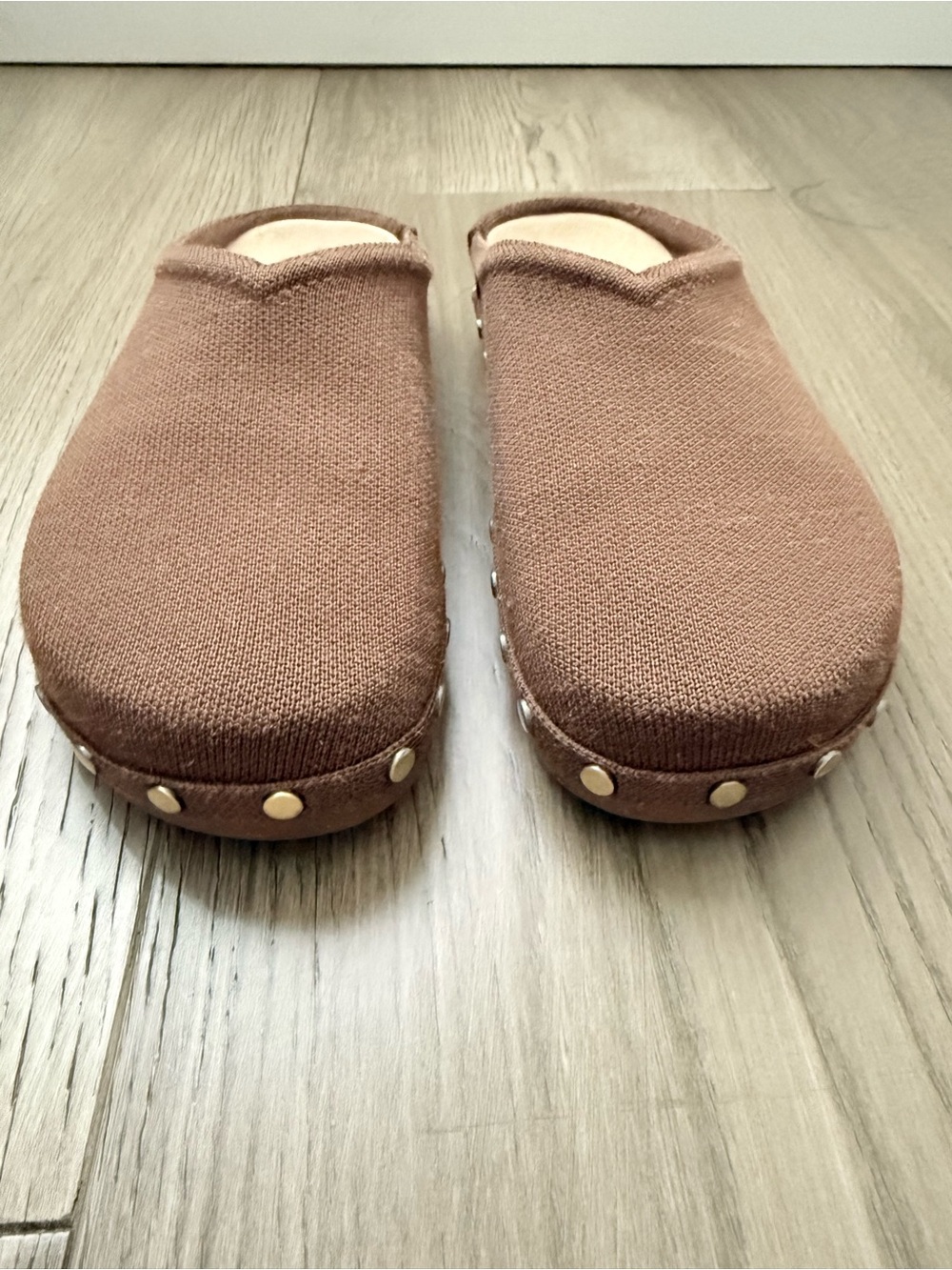Rothy’s Studded Casual Clogs Cinnamon Brown 9 - Picture 6 of 10